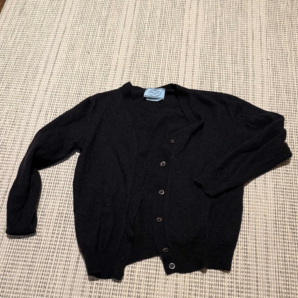 Prada Black Women's Cardigan Sweater